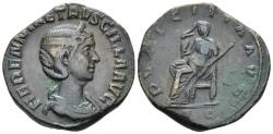 Ancient Coins - Herennia Etruscilla, wife of Trajan Decius. Sestertius circa 250