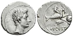 Ancient Coins - Octavian as Augustus, 27 BC – 14 AD. Denarius, Colonia Patricia circa 17-16 - Ex InAsta 73, 2018, 208; Gorny & Mosch 257, 2018, 724 and Naville Numismatics 56, 2020, 449 sales
