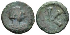 Ancient Coins - Justinian I, 527-555. Half Follis, Salona (?) circa 552-553