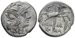 Ancient Coins - M. Marcius Mn. f. Denarius circa 134