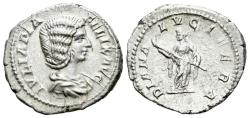 Ancient Coins - Julia Domna, wife of Septimius Severus. Denarius, Rome circa 211-215