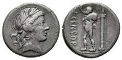 Ancient Coins - Roman Republic. L. Marcius Censorinus, Denarius 82