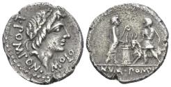Ancient Coins - L. Pomponius Molo. Denarius circa 97