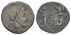 Ancient Coins - Roman Republic. T. Cloulius, Quinarius circa 98