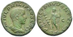 Ancient Coins - Philip II caesar, 244-247. As, Rome circa 244-246 - Ex Varesi 63, 2013, 120 and Bertolami Fine Arts 12, 2014,  924 sales.