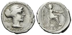 Ancient Coins - M. Cato. Denarius circa 89 - Ex Naville Numismatics 69, 2021, 305 and Naville Numismatics 85, 2023, 376 sales.