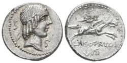 Ancient Coins - L. Piso Frugi. Denarius circa 90