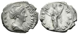 Ancient Coins - Diva Faustina I, wife of Antoninus Pius. Denarius, Rome after 161