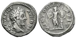 Ancient Coins - Septimius Severus, 193-211. Denarius, Rome  210-211 - British Victory issue