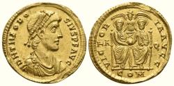 Ancient Coins - Theodosius I, 379-395 Solidus Aquilea circa 383-387 - Graded MS Strike: 5/5, Surface: 2/5, NGC 4241424-001