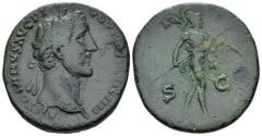 Ancient Coins - Antoninus Pius, 138-161. Sestertius circa 145-161