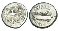 Ancient Coins - The Triumvirs. Mark Antony. Autumn 32-spring 31 BC. AR Denarius