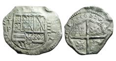 Ancient Coins - COLOMBIA, Colonial. Felipe IV, king of Spain, 1621-1665. Cob 4 Reales .