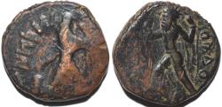 Ancient Coins - INDIA, KUSHAN: Kanishka I AE tetradrachm, OADO reverse. SCARCE!