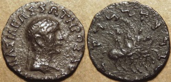 Ancient Coins - INDIA, INDO-GREEK: Diomedes Silver drachm, Bare-headed type. RARE!