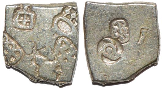 INDIA, MAURYA or SUNGA: Series VII Silver punchmarked karshapana, GH ...