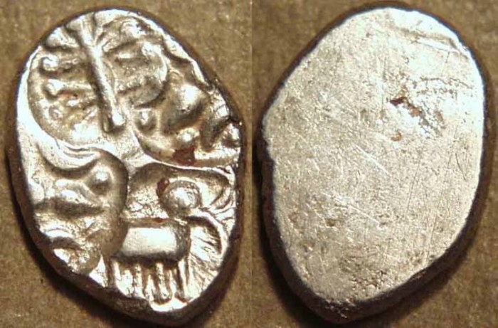 Ancient Coins - INDIA, VIDARBHA janapada: AR punchmarked 1/2 karshapana. UNPUBLISHED, RARE and CHOICE!