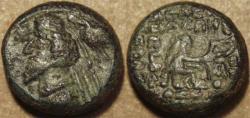 Ancient Coins - PARTHIA, PHRAATES IV (38-2 BCE) Bronze Chalkous, Ecbatana, Sell 53.19. RARE + CHOICE!