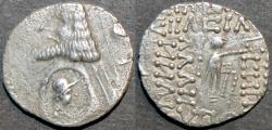 Ancient Coins - SAKARAUKAE (Sacaraucae) or Indo-Parthian kings: Unknown King "A" AR drachm. RARE & CHOICE!