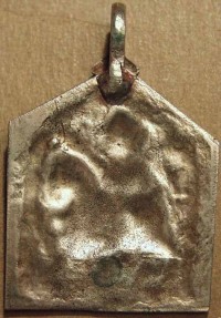 Ancient Coins - INDIA, MARATHA period, Silver pendant representing Khanderao. SUPERB! 
