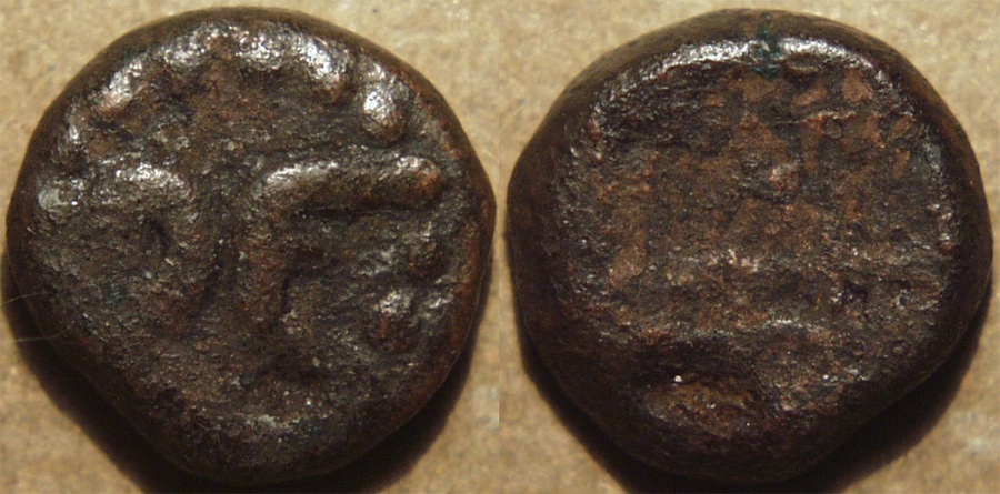 World Coins - INDIA, KINGDOM of MYSORE, Devaloy Devaraja (1731-61), regent for Immadi Krishna Raja Wodeyar II  (1734-66) Copper kasu, Kannada Numeral Series, #29 