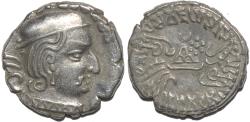 Ancient Coins - INDIA, WESTERN KSHATRAPAS: Vijayasena (239-250 CE) Silver drachm, as Mahakshatrapa, year S. 169. CHOICE+!