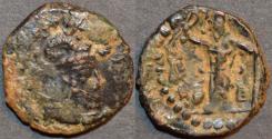 Ancient Coins - INDIA, KUSHANO-SASANIAN, Peroz III Kushanshah: Copper drachm, neat type. RARE!