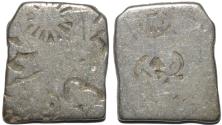 Ancient Coins - INDIA, MAGADHA: Series IVd Silver punchmarked karshapana, GH 424. BARGAIN-PRICED!