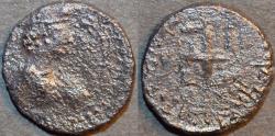 Ancient Coins - INDIA, PARATARAJAS (PARATA RAJAS), Yolamira Silver drachm, RARE and BARGAIN-PRICED!