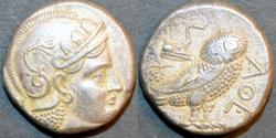 Ancient Coins - BACTRIA, Athenian owl imitation (Sophytes?) AR tetradrachm, VERY RARE and CHOICE!