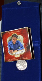 Ancient Coins - Mughal-style silver medal honoring the numismatist Dr. Shailendra Bhandare. RARE and PROOF!