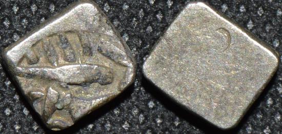 Ancient Coins - INDIA, SURASENA janapada, silver (AR) 1/2 karshapana, van't Haaff 1.29.18. SCARCE and CHOICE!