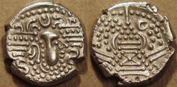 Ancient Coins - INDIA, CHALUKYAS of GUJARAT, Anonymous Silver drachm (gadhaiya paisa). RANDOM SELECTION.