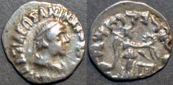 Ancient Coins - INDO-GREEK:: Artemidoros (Artemidorus) AR drachm: diademed bust/Nike. RARE & CHOICE!