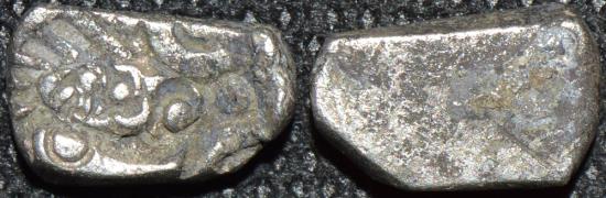 Ancient Coins - INDIA, SURASENA janapada, silver (AR) 1/2 karshapana, van't Haaff 1.12. SCARCE