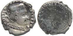 Ancient Coins - INDIA, WESTERN KSHATRAPAS: Damasena (223-236 CE) Silver drachm, as Mahakshatrapa, year S. 157