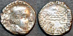 Ancient Coins - INDIA, WESTERN KSHATRAPAS: Vijayasena (239-250 CE) Silver drachm, as Mahakshatrapa, year S. 171. BARGAIN-PRICED!