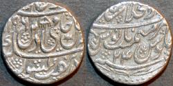 Ancient Coins - INDIA, MUGHAL, Shah Alam II: Silver rupee, Shahjahanabad, AH 1196, RY 24. SUPERB!