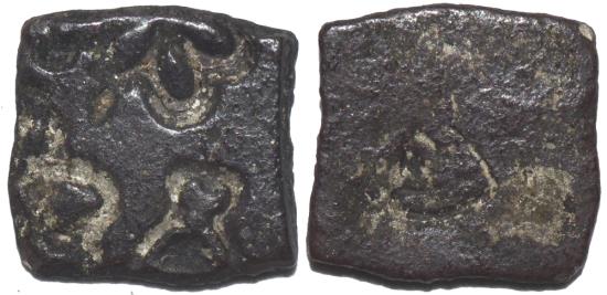 Ancient Coins - INDIA, SANGAM AGE PANDYA: Silver punchmarked Half Karshapana. VERY RARE and CHOICE for type!