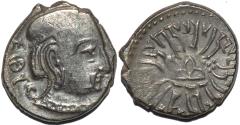 Ancient Coins - INDIA, WESTERN KSHATRAPAS: Rudrasena III (348-378 CE) Silver drachm, year S. 294. SUPERB!
