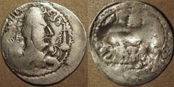 Ancient Coins - INDIA, ALCHON HUNS, Javukha Silver drachm, Göbl 51. SCARCE & CHOICE! 