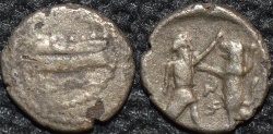 Ancient Coins - PHOENICIA, Satrap Mazaios AR 1/8 shekel, Sidon, ex-Alexander soldier ?, HISTORICALLY INTERESTING and RARE.