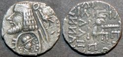 Ancient Coins - SAKARAUKAE (Sacaraucae) or Indo-Parthian kings: Unknown King "A" AR drachm. RARE & SUPERB!