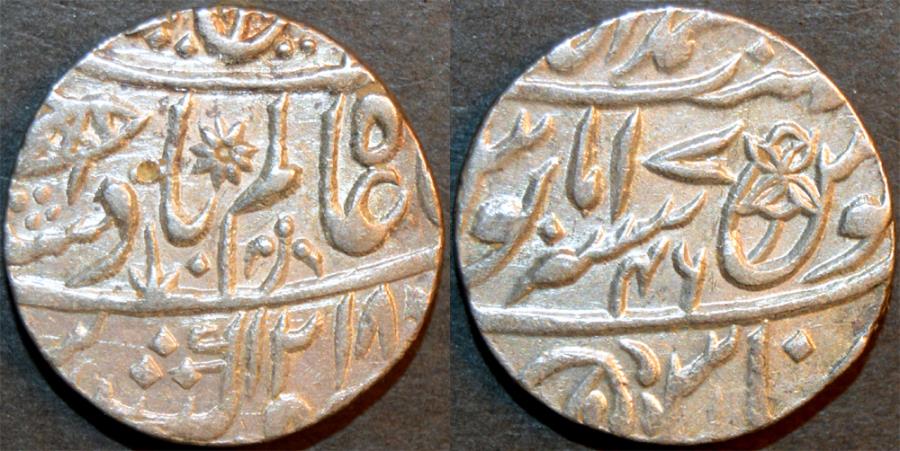 World Coins - BRITISH INDIA, BENGAL PRESIDENCY: Silver rupee in the name of Shah Alam II, Banaras, AH 1218, RY 46. SUPERB!