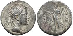 Ancient Coins - BACTRIA (BAKTRIA): Euthydemos II (Euthydemus) Silver tetradrachm: SCARCE and CHOICE!