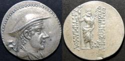 Ancient Coins - BACTRIAN KINGDOM, Antimachus I (Antimachos): Silver tetradrachm. VERY RARE and CHOICE+!