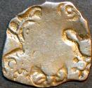 Ancient Coins - INDIA, MAGADHA: Series I AR punchmarked karshapana GH 252. RARE and CHOICE!
