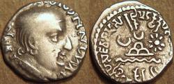 INDIA, WESTERN KSHATRAPAS: Rudradaman (c.130-150 CE) Silver Drachm ...