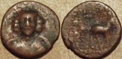 Ancient Coins - PARTHIA, PHRAATES III (70-57 BCE) (DARIUS?) AE dichalkon, Rhagae, Sell 35.15 var. UNLISTED DENOMINATION, RARE!