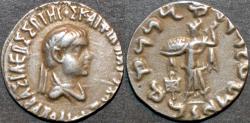 Ancient Coins - INDO-GREEK: Apollodotus (Apollodotos) II AR drachm, long legend. CHOICE!